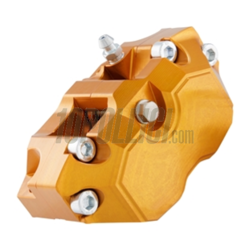 Brake caliper OTTOPUNTOUNO Hurricane 4 pistons, 84mm hole to hole - CNC aluminum, anodised orange