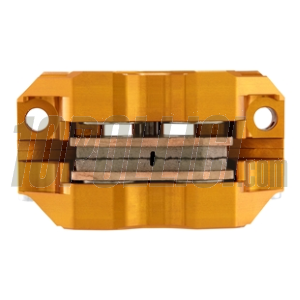 Brake caliper OTTOPUNTOUNO Hurricane 4 pistons, 84mm hole to hole - CNC aluminum, anodised orange
