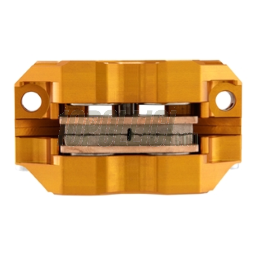 Brake caliper OTTOPUNTOUNO Hurricane 4 pistons, 84mm hole to hole - CNC aluminum, anodised orange