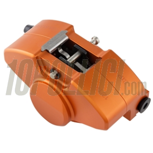 Pinza freno SIP 2 pistoncini Ø 31,5 mm, Vespa PX '98, MY, '11, kit GRIMECA - arancione opaco anodizzato