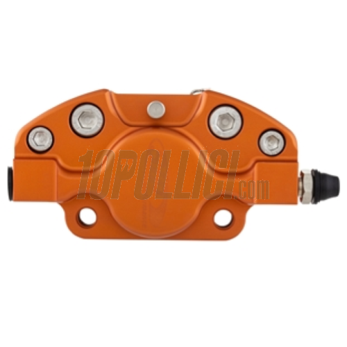 Pinza freno SIP 2 pistoncini Ø 31,5 mm, Vespa PX '98, MY, '11, kit GRIMECA - arancione opaco anodizzato