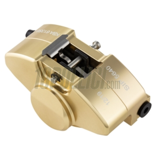 Brake caliper SIP 2 pistons Ø 31,5 mm, Vespa PX '98, MY, '11, kit GRIMECA - satin gold anodized