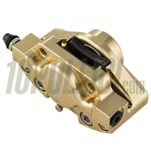 Brake caliper SIP 2 pistons Ø 31,5 mm, Vespa PX '98, MY, '11, kit GRIMECA - satin gold anodized