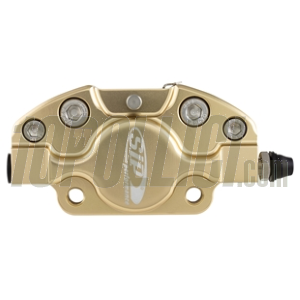 Brake caliper SIP 2 pistons Ø 31,5 mm, Vespa PX '98, MY, '11, kit GRIMECA - satin gold anodized