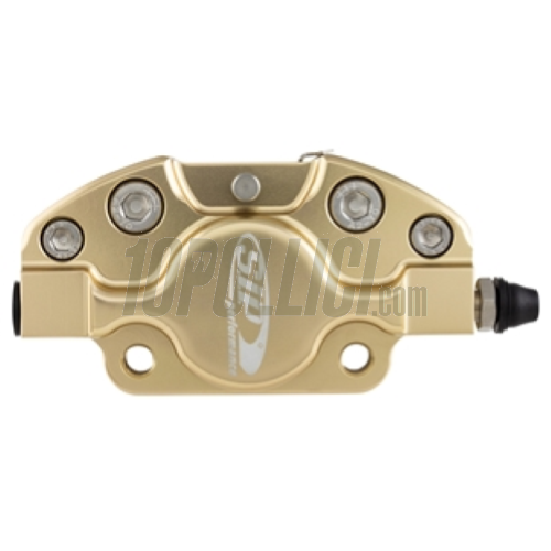 Brake caliper SIP 2 pistons Ø 31,5 mm, Vespa PX '98, MY, '11, kit GRIMECA - satin gold anodized