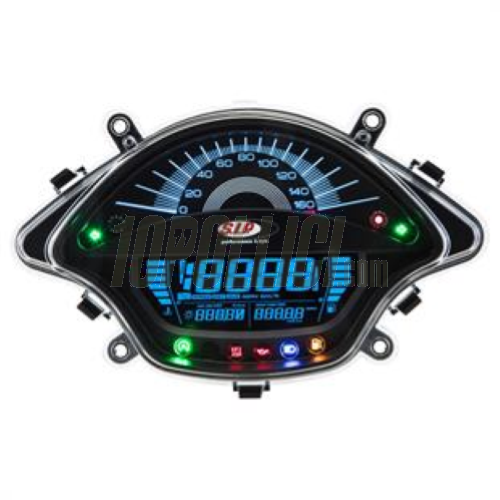 Speedometer rev counter SIP for Vespa 125-300cc GTS, GTS Super '14<, 160Km/h-mph, 16.000rpm, face black, white numbers