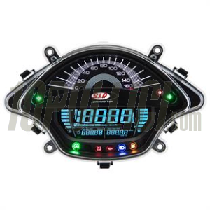 Speedometer rev counter SIP for Vespa 125-300cc GTS, GTS Super '14<, 160Km/h-mph, 16.000rpm, face black, white numbers