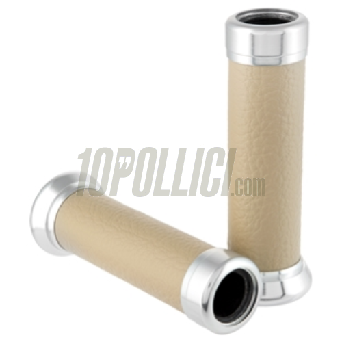 Grips SIP Vespa GT,GT L, GTS, GTS Super 125-300cc, Ø 22/25 mm, l 128 mm, eco leather, beige