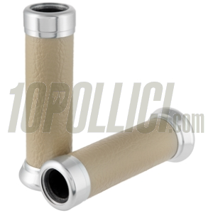Grips SIP Vespa GT,GT L, GTS, GTS Super 125-300cc, Ø 22/25 mm, l 128 mm, eco leather, beige