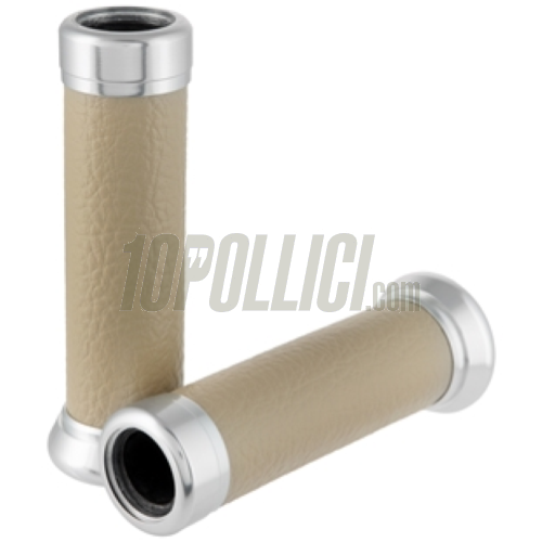 Grips SIP Vespa GT,GT L, GTS, GTS Super 125-300cc, Ø 22/25 mm, l 128 mm, eco leather, beige