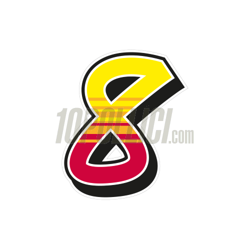 2 stickers set MALOSSI Enko4 "number 8"  12x19cm