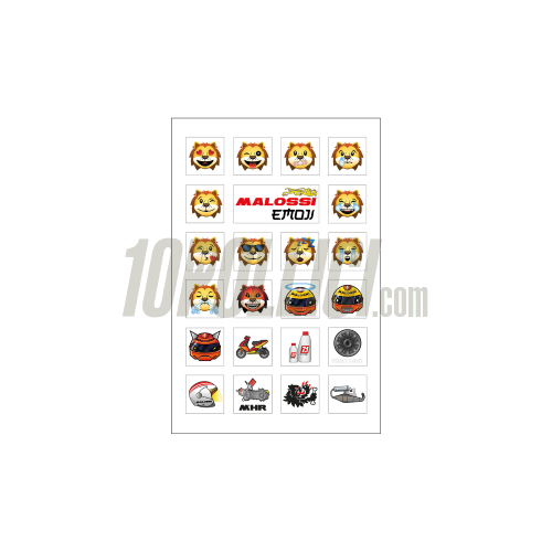 3 stickers sheets set MALOSSI Emoji 11x16,8cm