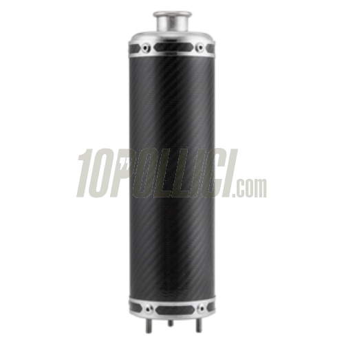 Silenziatore per espansioni SIP PERFORMANCE NG/2.0 e PM Tuning, l=270 mm, Ø=77 mm, Øi=25 mm, carbonio