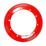 Cerchio in acciaio  2.10-10 scomponibile FA ITALIA verniciato rosso Vespa 50 Special, 125 ET3 Primavera, Sprint, GT, GL, TS, Rally, PX, PK, T5