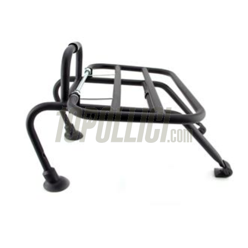 Front luggage carrier for Vespa 50, 90, 125 ET3 Primavera, PK, Sprint, Super, Rally, GT, GL, GS, TS, PX, PE, T5, LML, distance to frame 15cm - black