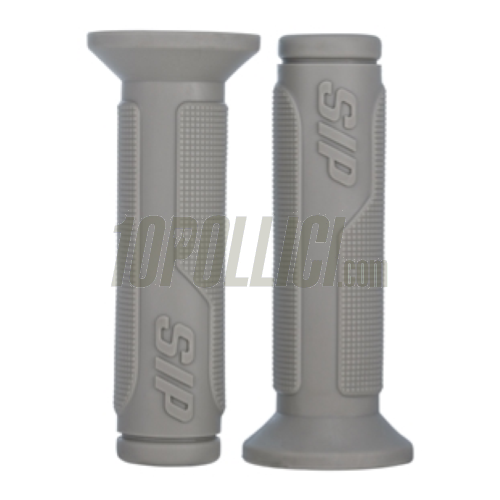 Grips SIP PORDOI Vespa 50, 90, 125 ET3 Primavera, GT, GTR, Super, TS, GL, Sprint, 180SS, 200 Rally, PX, PE, Lusso, '98, MY, Ø 24-24 mm, l 125 mm, rubber, grtavel grey, RAL 7032