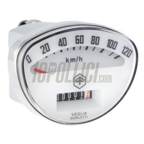 Speedometer PIAGGIO Vespa 125 ET3, GTR, TS, 200 Rally, 120 Km/h - white
