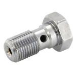 Vite M10x1mm per tubo freno, freni a disco, l 18mm, cromato