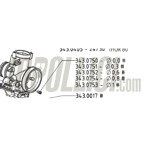Air brake jet carburetor POLINI CP - Ø 0.0 #