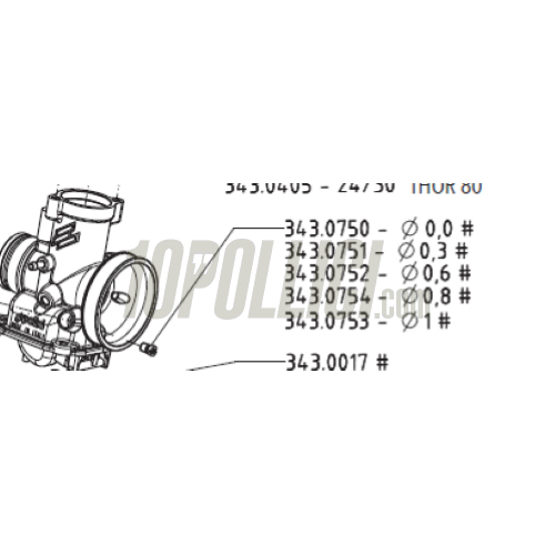Air brake jet carburetor POLINI CP - Ø 0.0 #