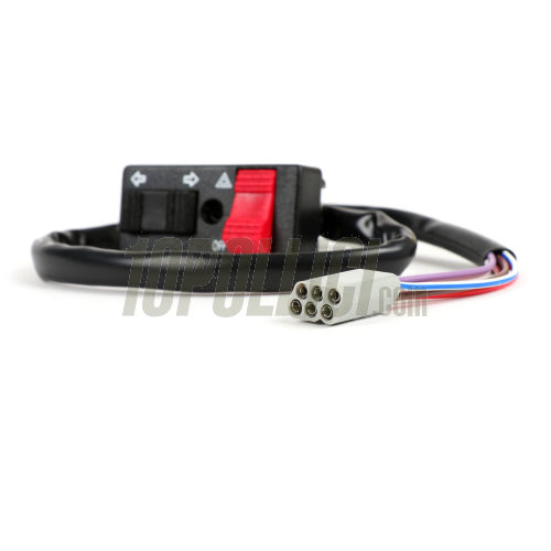 Indicator switch (with hazard flasher function) Vespa PK50 S/XL, PK80, PK125 S, PK125 ETS, PX80, PX125, PX150, PX200 (1984-) - 6 wires with multiple plug