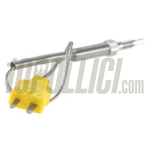Sonda KOSO per termometro temperatura gas di scarico EGT, dritta, lunghezza cavo 285mm