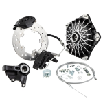 Disk brake GRIMECA Classic NT, front, for Vespa PX 1 series, Ø 16mm - black and silver