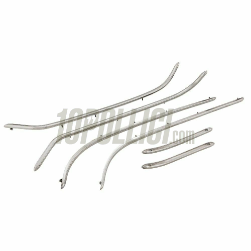 Floor runner kit Vespa 50, 90, 125 ET3 Primavera - polished stainless steel