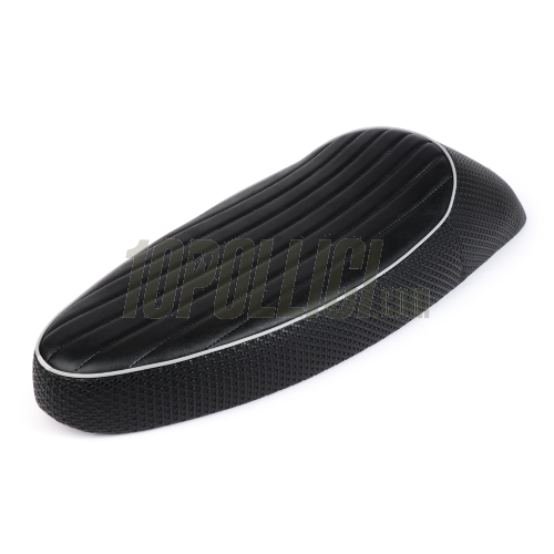 Sport Seat BGM PRO Sport Vespa PX, also for Vespa GT, Super, TS, Sprint - black with grey hem
