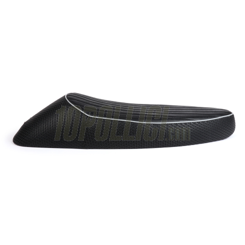 Sport Seat BGM PRO Sport Vespa PX, also for Vespa GT, Super, TS, Sprint - black with grey hem