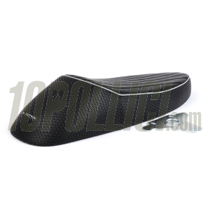 Sport Seat BGM PRO Sport Vespa PX, also for Vespa GT, Super, TS, Sprint - black with grey hem