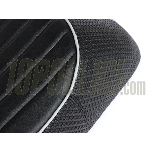 Sport Seat BGM PRO Sport Vespa PX, also for Vespa GT, Super, TS, Sprint - black with grey hem