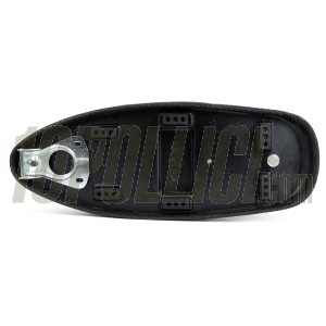 Sport Seat BGM PRO Sport Vespa PX, also for Vespa GT, Super, TS, Sprint - black with grey hem