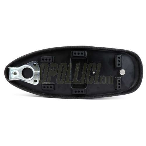 Sport Seat BGM PRO Sport Vespa PX, also for Vespa GT, Super, TS, Sprint - black with grey hem