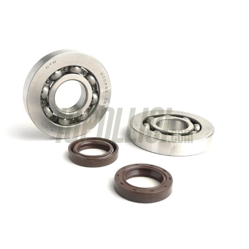 Bearing and oil seal set for crankshaft -BGM ORIGINAL- Piaggio 125-180cc 2-stroke 