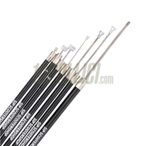 Cable kit with PE inlay SIP PERFORMANCE for Lambretta 125 LI, LI S, DL, ,GP, 150 LI, LI S, SX, DL, GP, 175 TV, 200 TV, SX, DL, GP  - Black