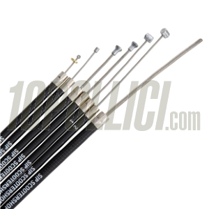 Cable kit with PE inlay SIP PERFORMANCE for Lambretta 125 LI, LI S, DL, ,GP, 150 LI, LI S, SX, DL, GP, 175 TV, 200 TV, SX, DL, GP  - Black