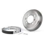 Tamburo freno anteriore BGM PRO per Vespa con ruote 8", Vespa V1-15, V30-33, VU, VM, VN, VL, VB, VBA, VBB, VNA, VNB, ACMA, Hoffmann + ganasce