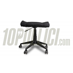 Armchair Gaming / workshop / footrest stool, in fabric, with piston - BLACK - ZK1001
