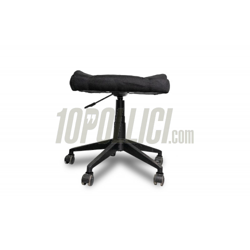 Armchair Gaming / workshop / footrest stool, in fabric, with piston - BLACK - ZK1001
