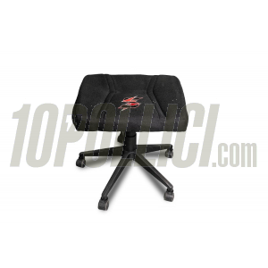 Armchair Gaming / workshop / footrest stool, in fabric, with piston - BLACK - ZK1001