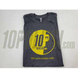 T-shirt 10POLLICI charcoal grey, yellow logo - XXL