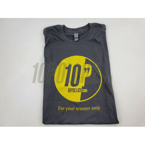 T-shirt 10POLLICI charcoal grey, yellow logo - XXL