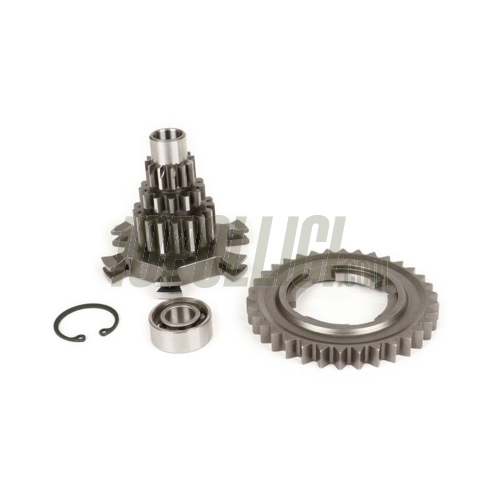 Kit Drag Cluster PX BENELLI 4 Speed for Vespa PX125, 150, 200E '77-'83 - Input Shaft Assembly 12-13-17-17 teeth + 4th gear 34 teeth