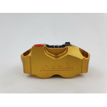 Radial brake caliper ADELIN, 4 pistons, distance between holes 82mm, gold