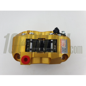 Radial brake caliper ADELIN, 4 pistons, distance between holes 82mm, gold