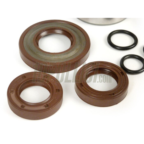 Bearing & oil seal set for crankshaft -BGM ORIGINAL- Vespa V50, PV125, ET3, PK50, PK80, PK125 - 1x 6303 + 1x 6204 - incl. O-rings
