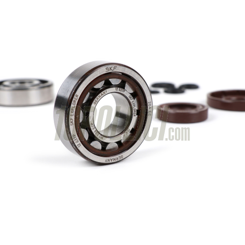Kit cuscinetti e paraolio per albero motore -BGM ORIGINAL- Vespa V50, PV125, ET3, PK50, PK80, PK125 - 1x 6303 + 1x NU204 - compresi O-Ring 