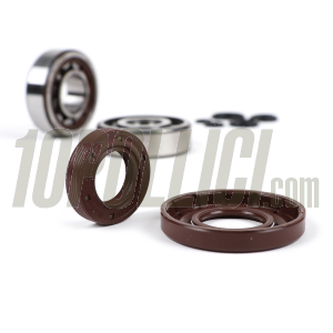 Kit cuscinetti e paraolio per albero motore -BGM ORIGINAL- Vespa V50, PV125, ET3, PK50, PK80, PK125 - 1x 6303 + 1x NU204 - compresi O-Ring 