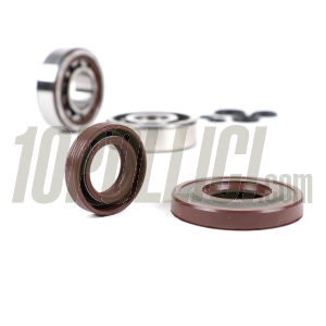 Kit cuscinetti e paraolio per albero motore -BGM ORIGINAL- Vespa V50, PV125, ET3, PK50, PK80, PK125 - 1x 6303 + 1x NU204 - compresi O-Ring 